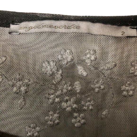 Angelsneverdie (Angels Never Die) Embroidered Tunic Tee - Gray - 2/L - Picture 8 of 10